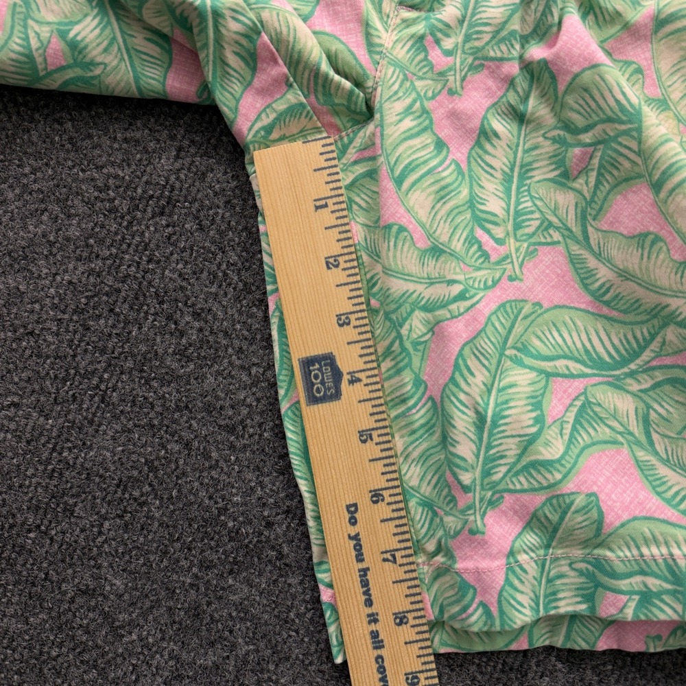 Vineyard Vines Breaker Short Mens 34 Pink Green Palm Leaf Chino Shorts READ - Picture 12 of 15
